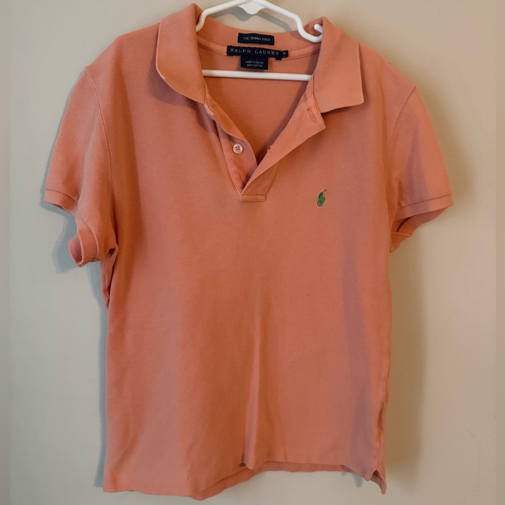 Polo Ralph Lauren Peach/Orange Women’s Medium The Skinny Polo